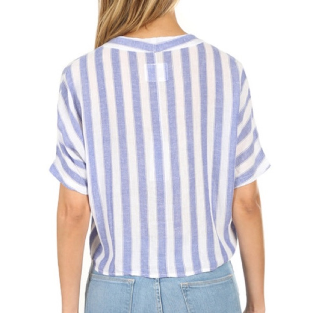 Rails Thea Pacifica Stripe Cropped Button Down Bl… - image 3
